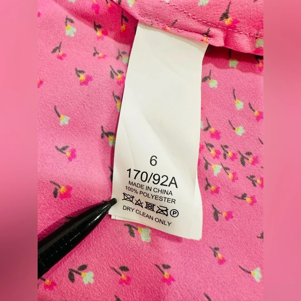 NWT Kate Spade Pink Floral‎ Meadow Wrap Short Sleeve Mini Dress Size 6